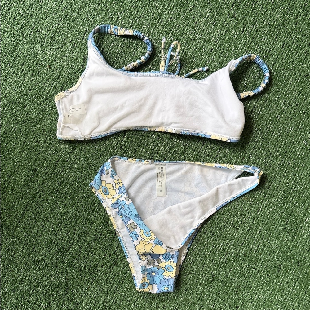 Blue Floral Two-Piece Bikini Set - Picture 6 of 6